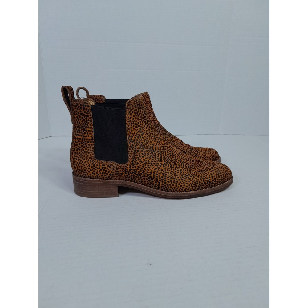 MADEWELL Sz 6.5 The Ainsley Chelsea Boot in Spotted Calf Hair